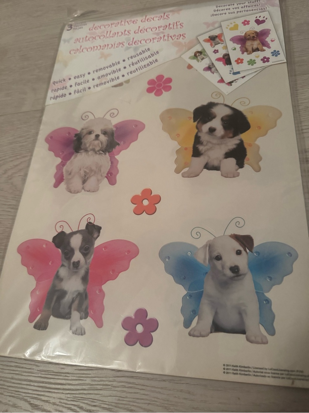 Decorative Removable Decals - 3 Whole Sheets